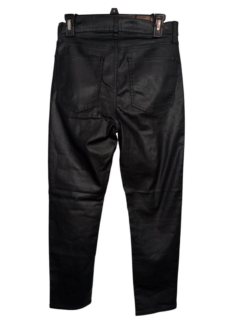 Banana Republic Black Mid-Rise Coated Skinny Jeans size 27 - Picture 6 of 11